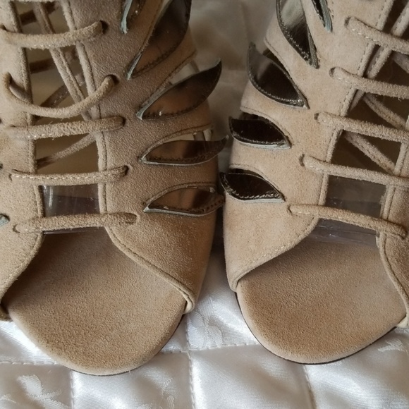 Jimmy Choo Keena Nude Mix Lace-Up Sandals NWT: FINAL SALE PRICE - Picture 6 of 8